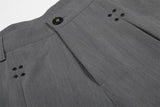 DAXUEN Wide-leg culotte pants in dark grey
