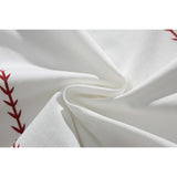 DAXUEN white curved stitch baseball graphic t-shirt