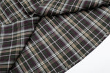 DAXUEN Multi-colored plaid short-sleeved button-up shirt