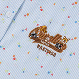 DAXUEN Relaxed-fit short-sleeved floral print button-up shirt