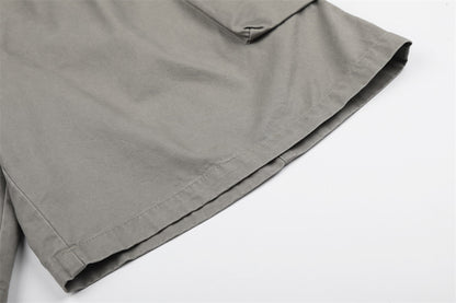 DAXUEN Light grey wide-leg cargo shorts