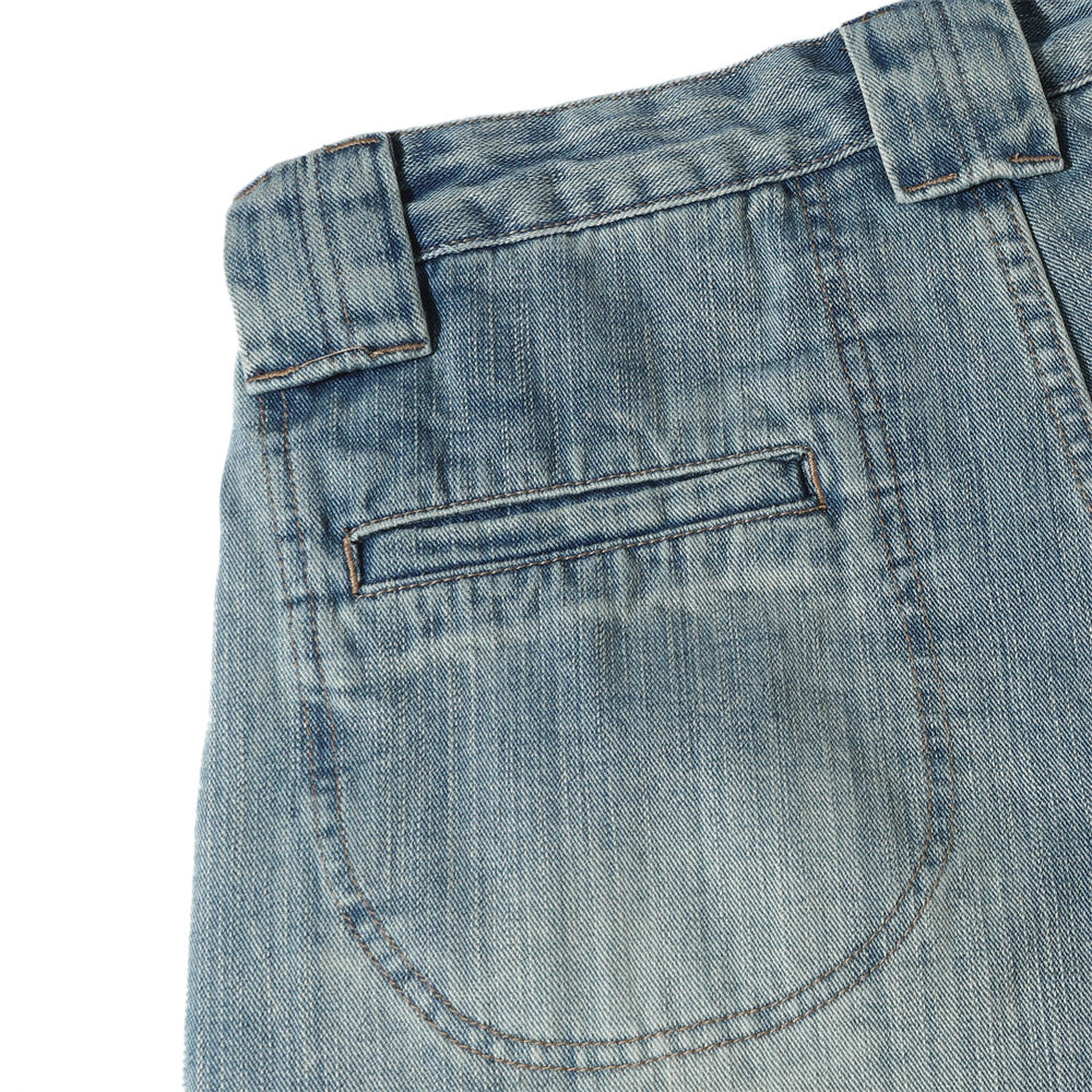 DAXUEN Light wash wide-leg denim culottes