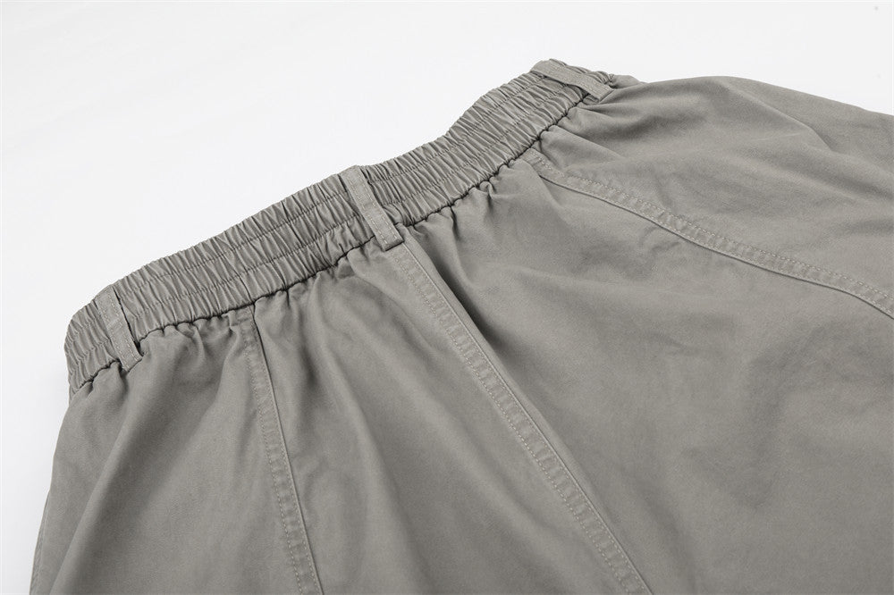 DAXUEN Light grey wide-leg cargo shorts