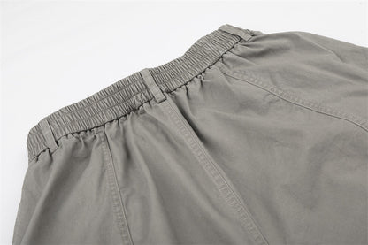 DAXUEN Light grey wide-leg cargo shorts