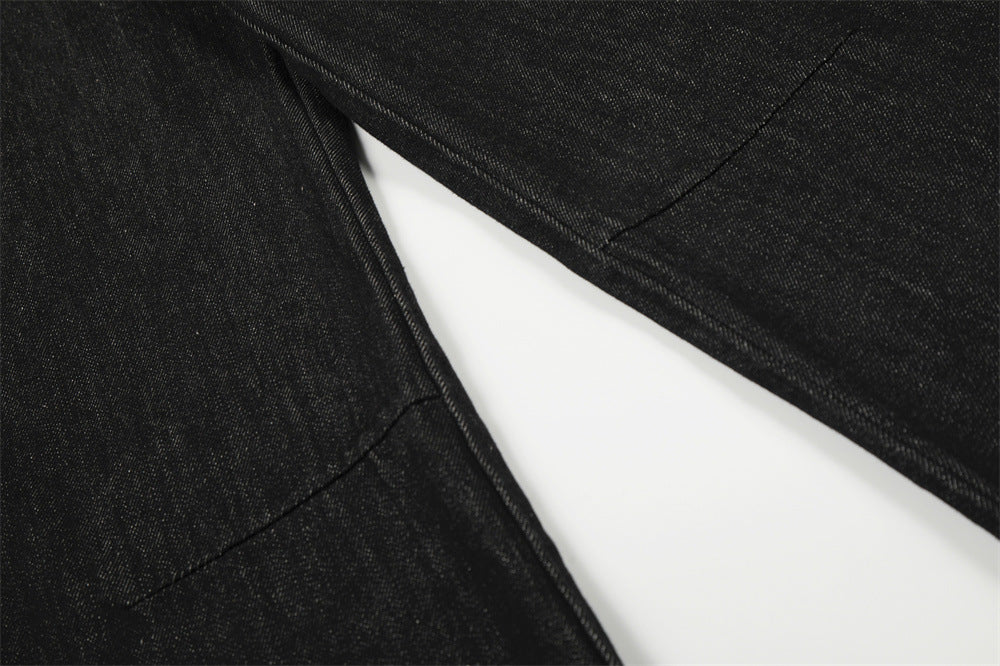 DAXUEN Wide-leg denim jeans with metal details