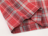 DAXUEN Distinctive plaid button-up shirt with beaded details