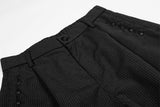 DAXUEN Cropped wide-leg culotte pants with pinstripes