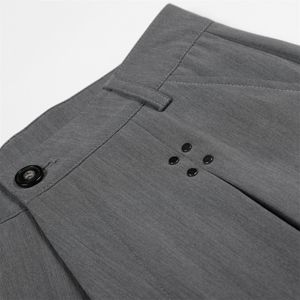 DAXUEN Wide-leg culotte pants in dark grey