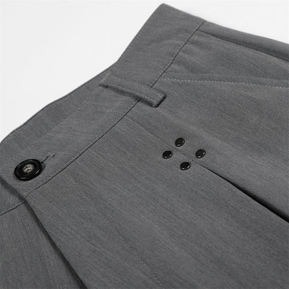 DAXUEN Wide-leg culotte pants in dark grey
