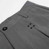 DAXUEN Wide-leg culotte pants in dark grey