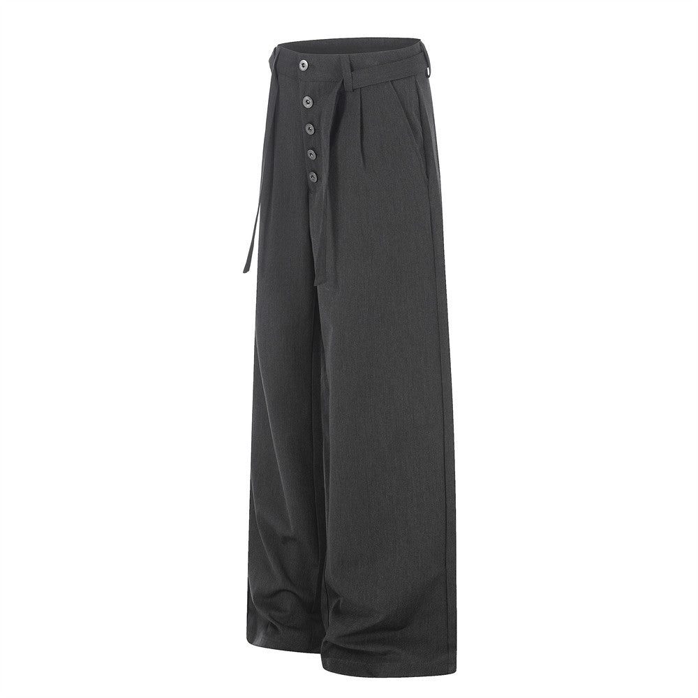 DAXUEN High-waisted wide-leg trousers in dark grey