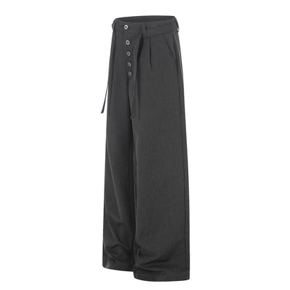 DAXUEN High-waisted wide-leg trousers in dark grey