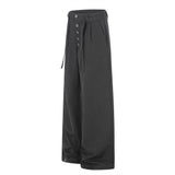 DAXUEN High-waisted wide-leg trousers in dark grey