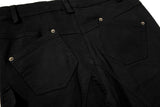 DAXUEN Solid black flared cargo pants