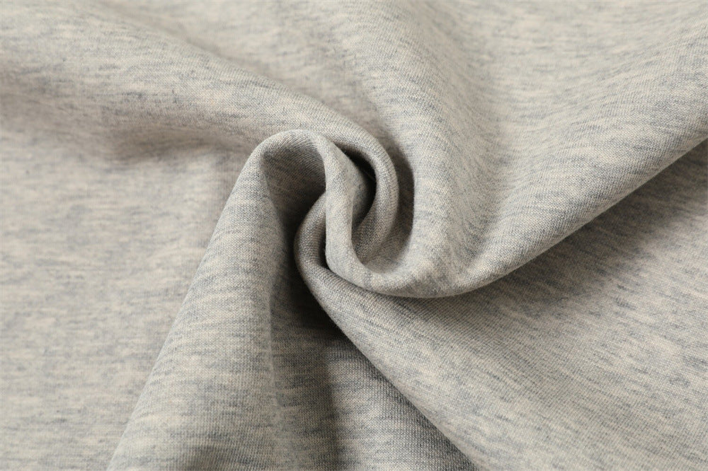 DAXUEN Light grey heathered crew neck T-shirt with graphic