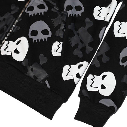 Y2K Skull Print Hoodie