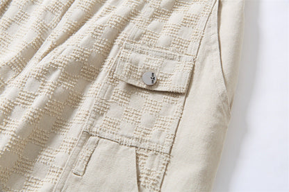 DAXUEN Textured cargo shorts with pockets and a unique pattern