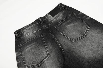 DAXUEN Wide-leg denim jeans with gradient wash and button fly