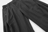 DAXUEN High-waisted wide-leg pinstriped trousers