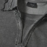 DAXUEN Short-sleeved relaxed-fit polo shirt with vintage finish