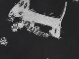 DAXUEN Distressed graphic dog print short-sleeved T-shirt