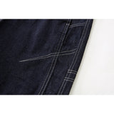 DAXUEN Men's relaxed-fit dark blue denim shorts
