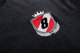 DAXUEN Charcoal grey short-sleeved vintage graphic T-shirt