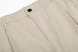 DAXUEN Loose-fitting wide-leg trousers in black and light beige