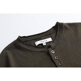 DAXUEN Men's relaxed-fit short-sleeve Henley t-shirt