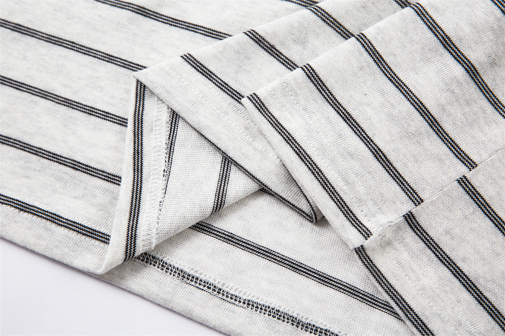 DAXUEN Relaxed-fit short-sleeved striped polo shirt