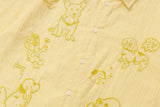 DAXUEN Short-sleeved button-up shirt with dog embroidery
