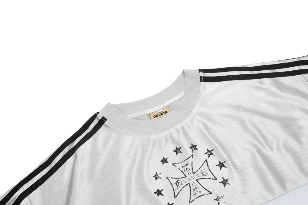 DAXUEN Oversized short-sleeve colorblock T-shirt with graphics