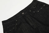 DAXUEN Wide-leg raw denim jeans in dark grey