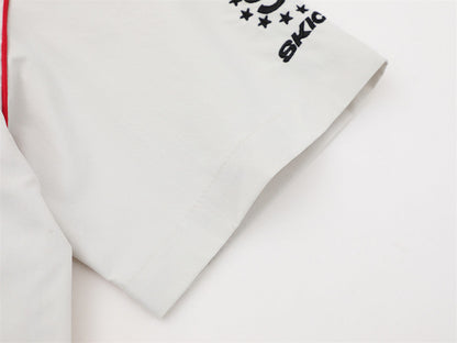 DAXUEN Short-sleeved button-up shirt with graphic prints