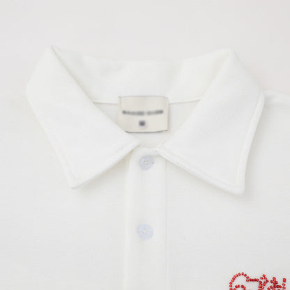 DAXUEN Short-sleeved loose-fitting polo shirt with embroidery
