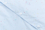 DAXUEN Light blue short-sleeve button-up shirt with speckles