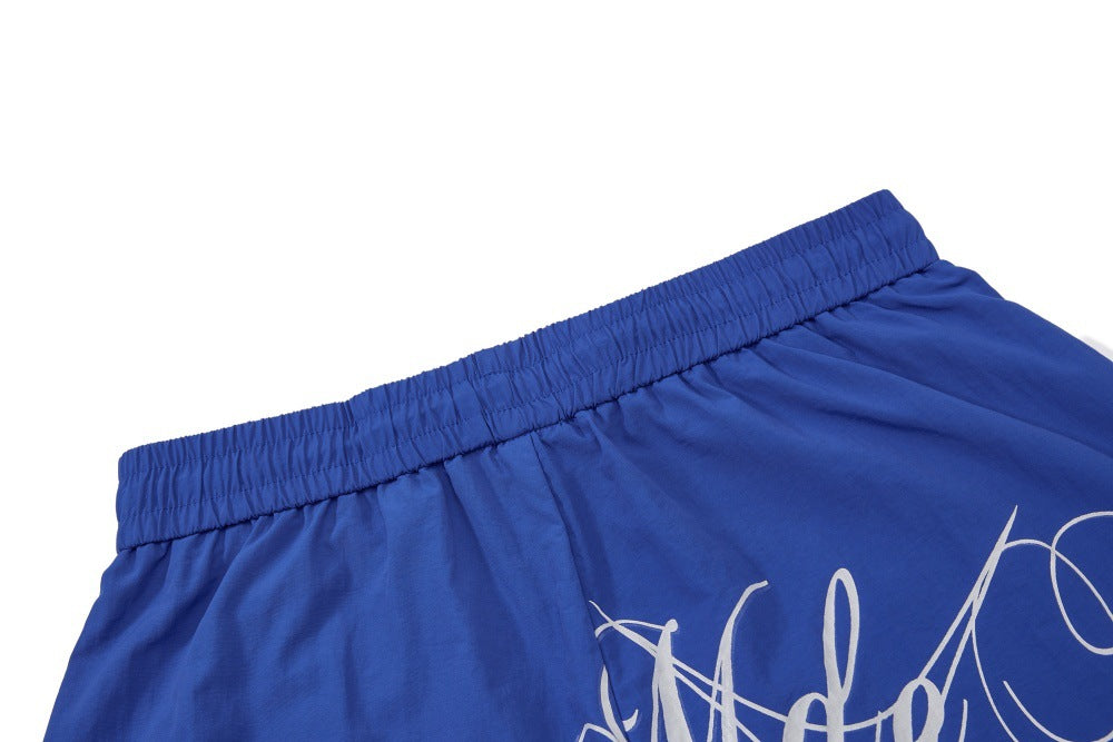 DAXUEN Oversized wide-leg cargo pants with graphic design