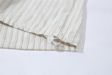 DAXUEN Relaxed fit vertical stripe button-up shirt