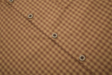 DAXUEN Men's short-sleeved micro-check button-up shirt
