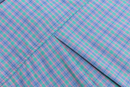 DAXUEN Casual short-sleeved plaid button-up shirt