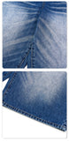 DAXUEN Pair of wide-leg distressed denim shorts