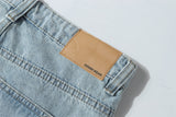 DAXUEN Light blue denim cargo shorts with multiple pockets