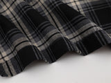 DAXUEN Short-sleeve plaid shirt with sequin embroidery