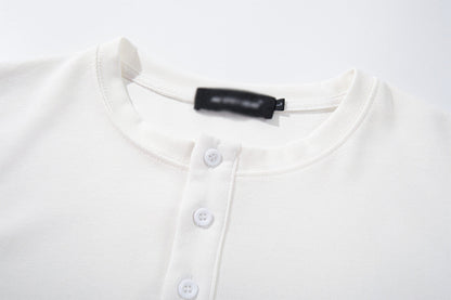 DAXUEN Short-sleeve Henley T-shirt with graphic design