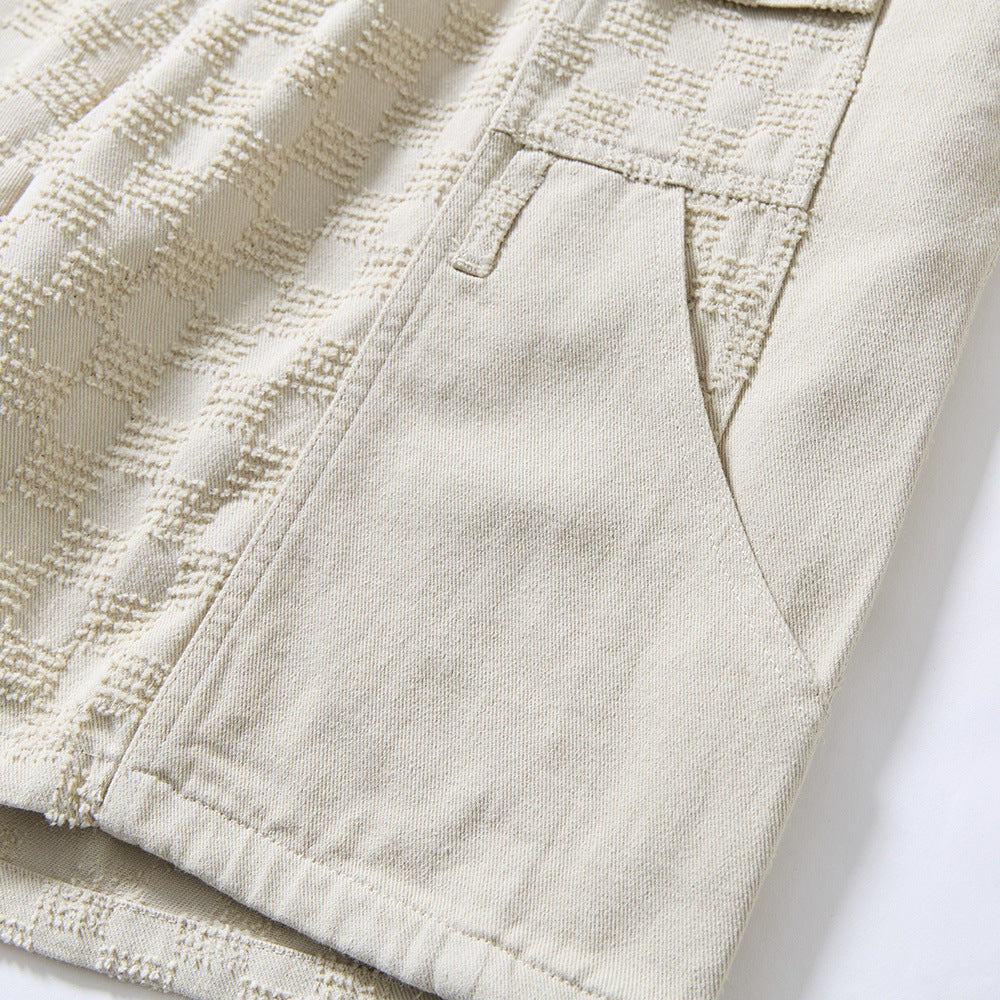 DAXUEN Textured cargo shorts with pockets and a unique pattern
