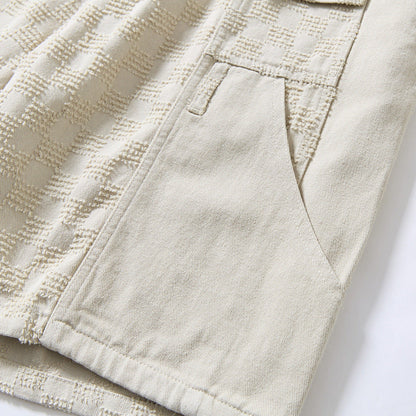 DAXUEN Textured cargo shorts with pockets and a unique pattern