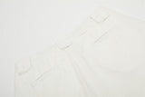 DAXUEN Ecru high-waisted wide-leg culottes