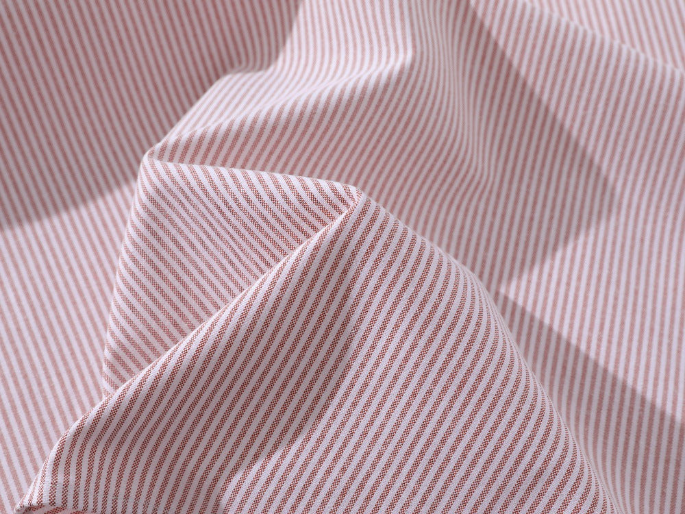 DAXUEN Vertical stripe short sleeve shirt with embroidery