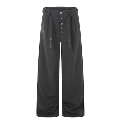 DAXUEN High-waisted wide-leg trousers in dark grey