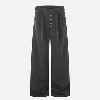 DAXUEN High-waisted wide-leg trousers in dark grey
